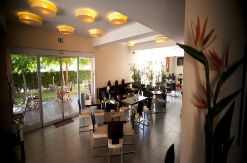 Breakfast area at Ahotel Ljubljan in Slovenia. Travel with World Lifetime Journeys