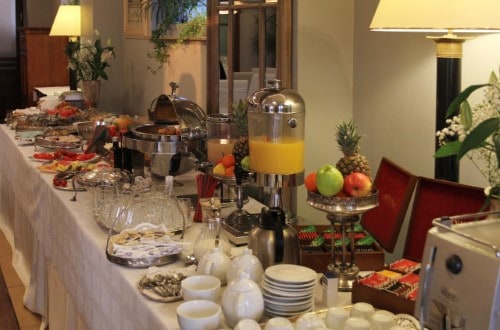 Buffet breakfast at Arc de Triomphe Hotel in Bucharest, Romania. Travel with World Lifetime Journeys