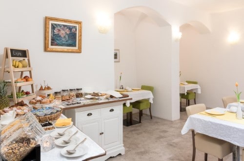 Buffet breakfast at Hotel Galleria in Ljubljana, Slovenia. Travel with World Lifetime Journeys