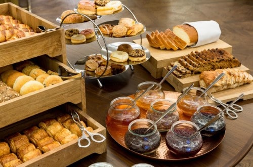 Buffet breakfast at NH Collection Amsterdam Doelen in Netherlands. Travel with World Lifetime Journeys