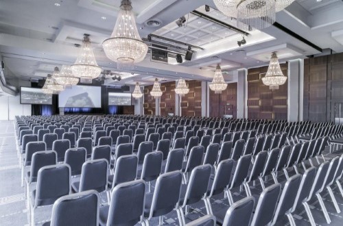 Conference hall at Radisson Blu Plaza Hotel in Oslo, Norway. Travel with World Lifetime Journeys