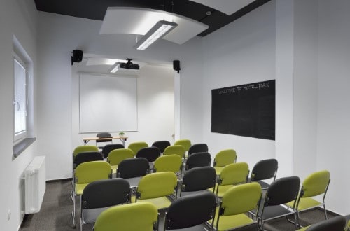 Conference room at B&B Hotel Ljubljana Park in Slovenia. Travel with World Lifetime Journeys