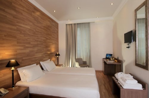 Double room at Athens Lotus Hotel in Athens. Greece. Travel with World Lifetime Journeys