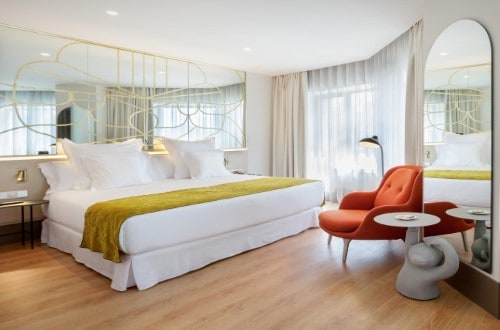 Double room at Barceló Torre de Madrid in Spain. Travel with World Lifetime Journeys