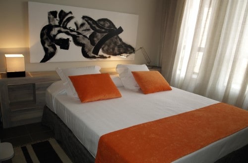 Double room at Eco Alcala Suites in Madrid, Spain. Travel with World Lifetime Journeys