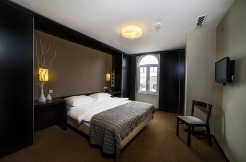 Double room at Hotel Expo Astoria in Lisbon, Portugal. Travel with World Lifetime Journeys