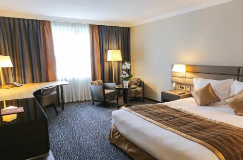 Double room at Hotel Le Royal in Luxembourg city. Travel with World Lifetime Journeys