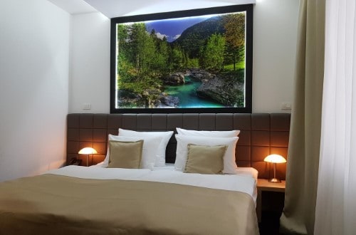 Double room at Hotel Meksiko in Ljubljana, Slovenia. Travel with World Lifetime Journeys