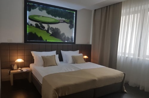 Double room at Hotel Meksiko in Ljubljana, Slovenia. Travel with World Lifetime Journeys