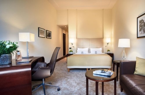 Double room at Kempinski Hotel Bristol in Berlin, Germany. Travel with World Lifetime Journeys