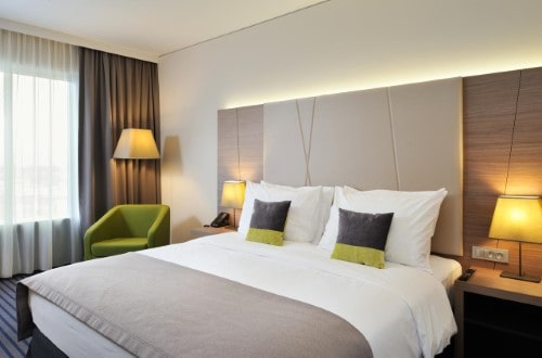 Double room at Radisson Blu Plaza Hotel Ljubljana in Sovenia. Travel with World Lifetime Journeys