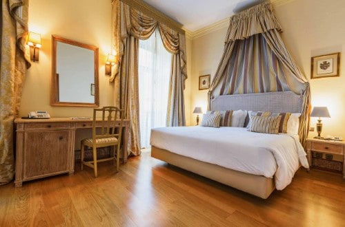 Double room at Real Palácio Hotel in Lisbon, Portugal. Travel with World Lifetime Journeys