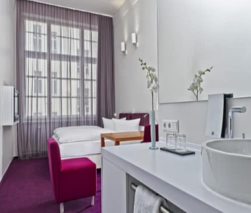 Double room at Wyndham Garden Berlin Mitte in Berlin, Germany. Travel with World Lifetime Journeys