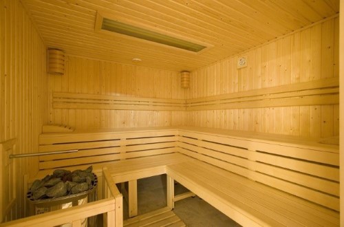 Dry sauna at Rubin Wellness in Budapest, Hungary. Travel with World Lifetime Journeys