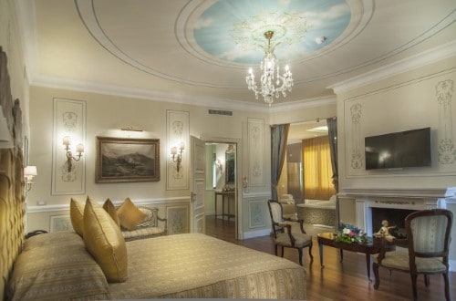 Executive room at Grand Hotel Ritz in Rome, Italy. Travel with World Lifetime Journeys