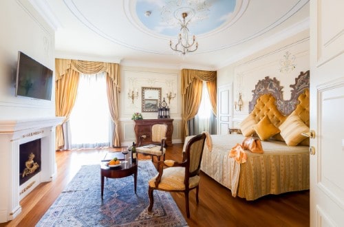 Executive room at Grand Hotel Ritz in Rome, Italy. Travel with World Lifetime Journeys