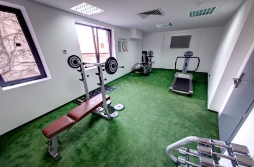 Fitness room at Sarroglia Hotel in Bucharest, Romania. Travel with World Lifetime Journeys