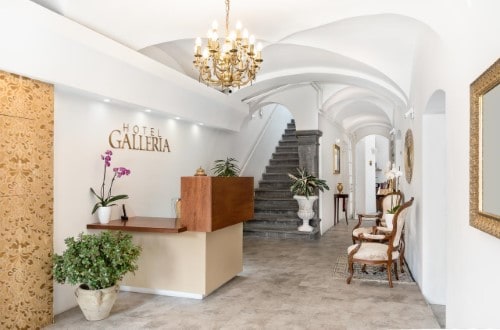 Hotel reception at Hotel Galleria in Ljubljana, Slovenia. Travel with World Lifetime Journeys