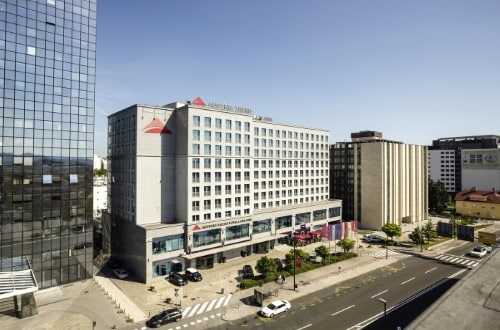 Hotel view at Austria Trend Hotel Ljubljana in Slovenia. Travel with World Lifetime Journeys