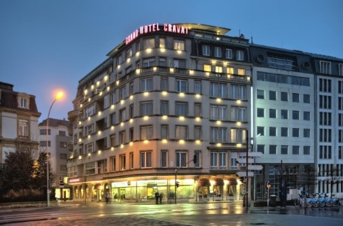 Hotel view at Grand Hotel Cravat in Luxembourg city. Travel with World Lifetime Journeys