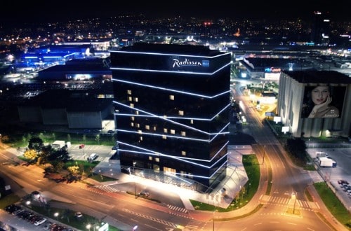 Hotel view at Radisson Blu Plaza Hotel Ljubljana in Sovenia. Travel with World Lifetime Journeys