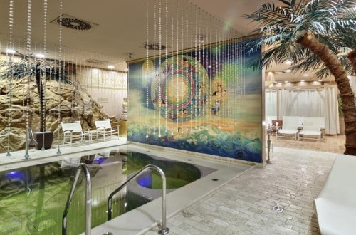 Indoor pool at Austria Trend Hotel Ljubljana in Slovenia. Travel with World Lifetime Journeys