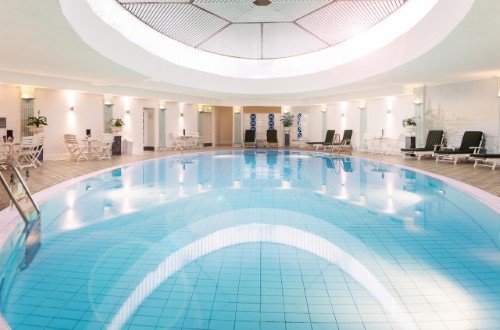 Indoor pool at Kempinski Hotel Bristol in Berlin, Germany. Travel with World Lifetime Journeys