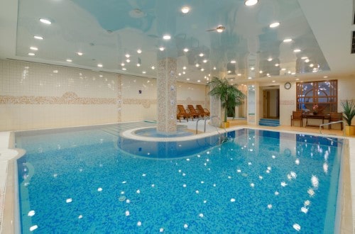 Indoor pool at Peter I Hotel in Moscow, Russia. Travel with World Lifetime Journeys