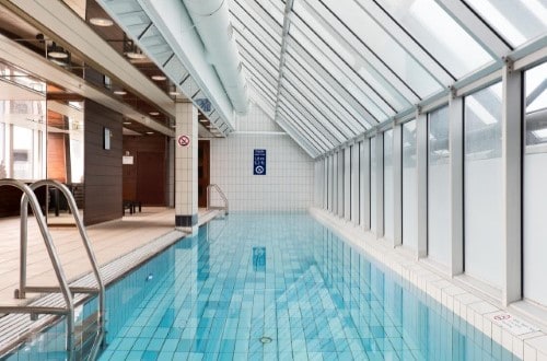 Indoor pool at Radisson Blu Plaza Hotel in Oslo, Norway. Travel with World Lifetime Journeys