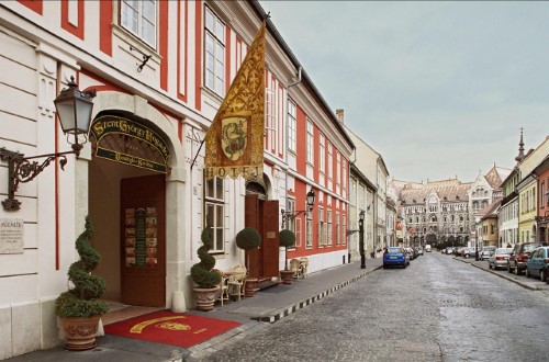 Main entrance at St. George Residence in Budapest, Hungary. Travel with World Lifetime Journeys