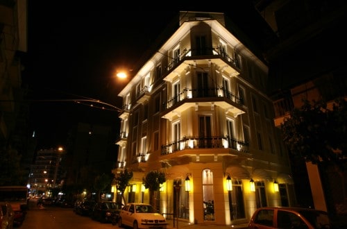 Night view at Athens Lotus Hotel in Athens. Greece. Travel with World Lifetime Journeys