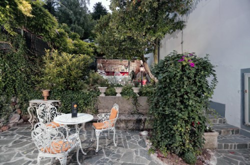 Outside garden at Hotel Galleria in Ljubljana, Slovenia. Travel with World Lifetime Journeys