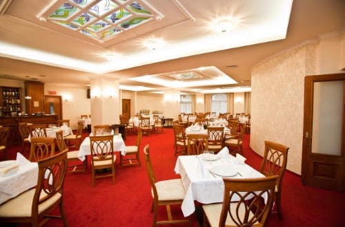 Restaurant at Hotel Maxim in Oradea, Romania. Travel with World Lifetime Journeys