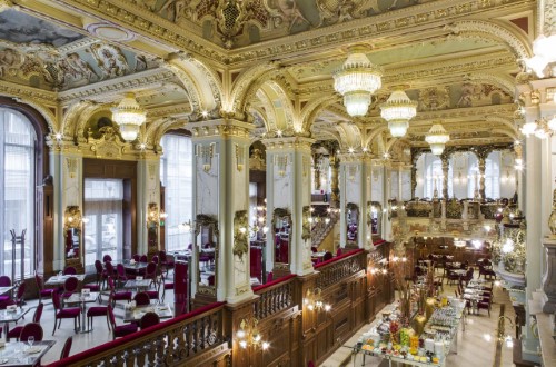 Restaurant at New York Residence in Budapest, Hungary. Travel with World Lifetime Journeys