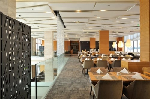 Restaurant at Radisson Blu Plaza Hotel Ljubljana in Sovenia. Travel with World Lifetime Journeys