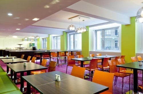 Restaurant area at Thon Hotel Munch in Oslo, Norway. Travel with World Lifetime Journeys