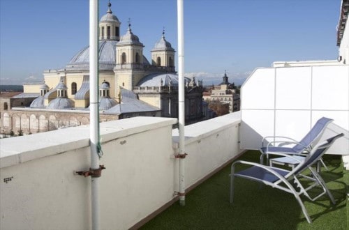 Room terrace at HRC Hotel in Madrid, Spain. Travel with World Lifetime Journeys!