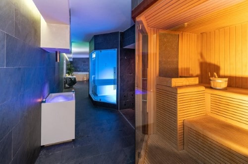 Sauna at Grand Hotel Ritz in Rome, Italy. Travel with World Lifetime Journeys