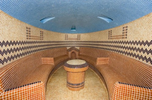 Sauna at Rubin Wellness in Budapest, Hungary. Travel with World Lifetime Journeys