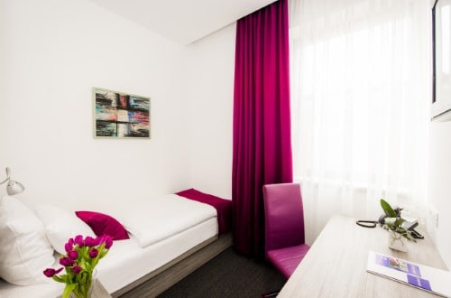 Single room at Hotel Meksiko in Ljubljana, Slovenia. Travel with World Lifetime Journeys