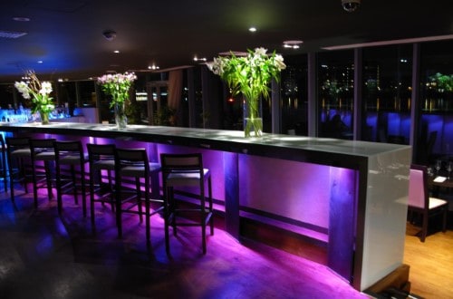 Bar area at Rafayel Hotel in London, United Kingdom. Travel with World Lifetime Journeys