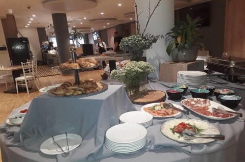 Buffet breakfast at Academia Hotel in Zagreb, Croatia. Travel with World Lifetime Journeys