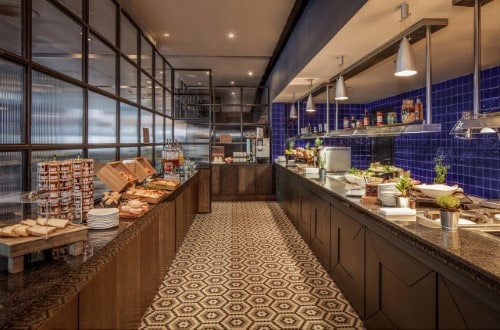 Buffet breakfast at Hilton Dublin Airport in Ireland. Travel with World Lifetime Journeys