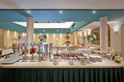 Delicious breakfast buffet at Hotel Central in Zagreb, Croatia. Travel with World Lifetime Journeys