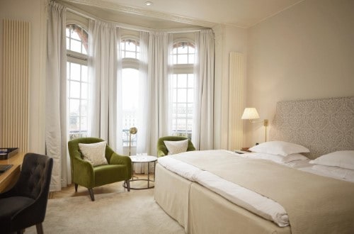 Double room at Hotel Diplomat in Stockholm, Sweden. Travel with World Lifetime Journeys