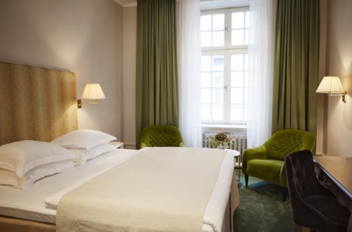 Double room at Hotel Diplomat in Stockholm, Sweden. Travel with World Lifetime Journeys