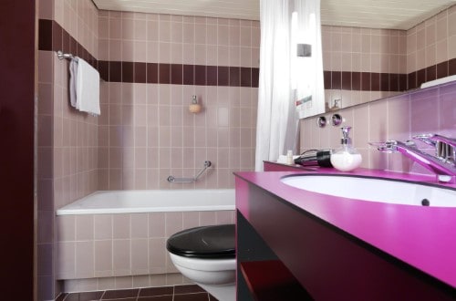 Ensuite bathroom at Best Western Hotel Bern in Switzerland, Travel with World Lifetime Journeys