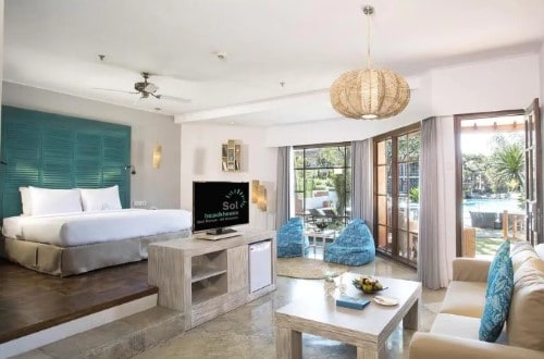 Extra beach house junior suite at Sol Beach House Benoa. Travel with World Lifetime Journeys in Bali, Indonesia