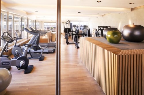 Gym room at Hotel Bellevue Palace in Bern, Switzerland. Travel with World Lifetime Journeys