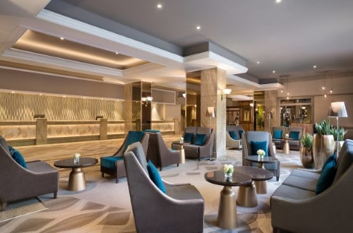 Hotel lounge at The Westin Zagreb in Croatia. Travel with World Lifetime Journeys